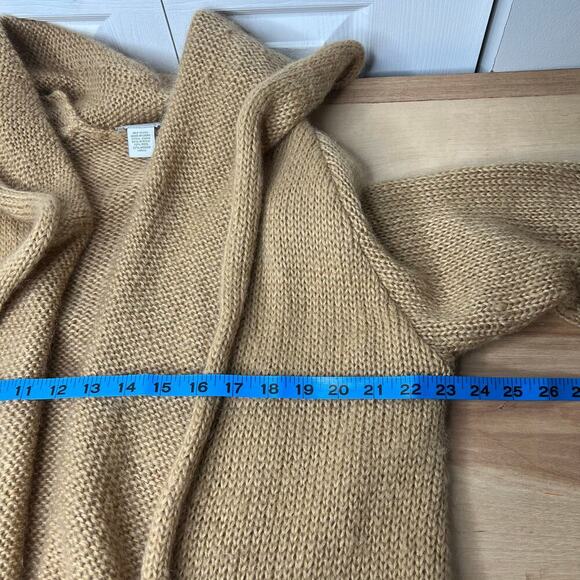 Soft Surroundings Telluride Topper Cardigan Sweater Duster Mohair Wool Camel LRG - Picture 10 of 11